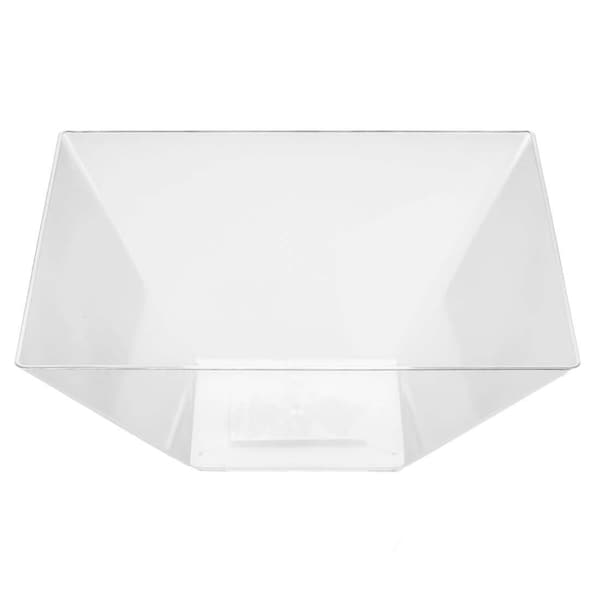 Smarty Had A Party 3 qt. Clear Square Plastic Serving Bowls (24 Bowls), 24PK 6927-CASE - main